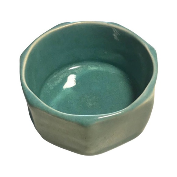 Succulent/Cactus Planter, Salt Cellar, Desk Accessory/ Green with Facetted Sides - Picture 10 of 10